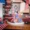 4th of July Puppy Decorations, Patriotic Dog Figurines Set (3 Pack), Memorial Day & Independence Day USA 250th Anniversary Stars and Stripes Dog Statue Tabletop Decor, Labor Day Rustic Americana Home Holiday Decorations